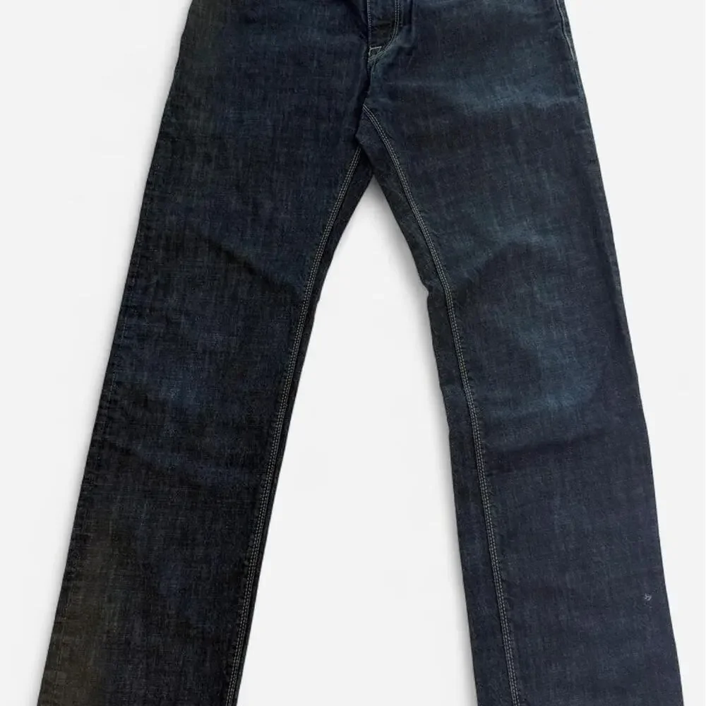 BOSS Hugo Boss Men’s Dark Wash Jeans Straight Leg Designer Denim Tag Missing